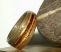 greyed maple and zebra wood ring