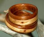 koa wood and oak wood rings