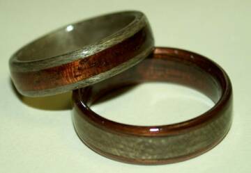 Koa and greyed maple Wood Rings 