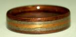 Rose wood Ring with golden koa and maple 