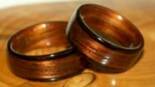 Blackwood and Hawaiian Koa wood rings 