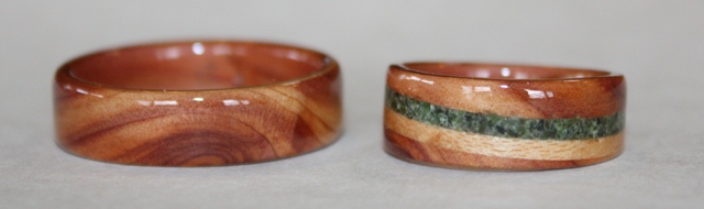 Touch Wood Rings commissioned by Bethany and Doug