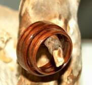 Wooden rings of sustainable rosewood