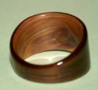 Wide tapered Hawaiian Koa Ring with a Juniper heartwood liner