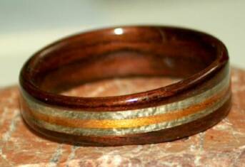 Rose wood rings from Touch Wood Rings