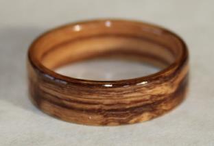 Touch Wood Rings, Man's Bethlehem Olive Wood Ring