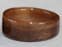 Mid Toned Walnut wooden ring from Touch Wood Rings