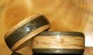 Men's Oak and greyed maple Commitment Rings