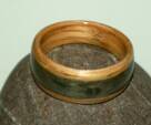 oak ring with greyed maple (knot) inset band