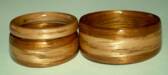 koa and oak wood rings