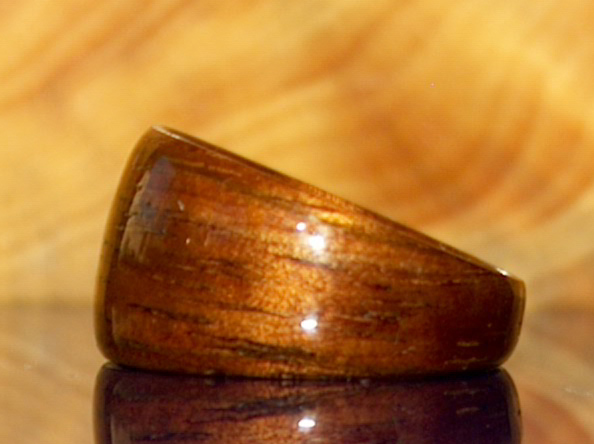 Hawaiian Koa Wood Engagement Ring view 1