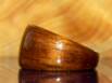 Wide taper, rounded profile Koa Wood Ring