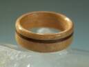 Braided Birch Bark on an Apple Wood Ring, Touch Wood RIngs