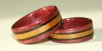 Purpleheart wood rings with blackwood and cherry bands   Gallery Z