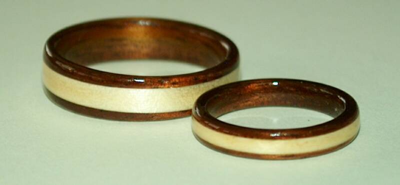 birch wood wedding rings