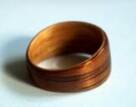 her wooden wedding ring