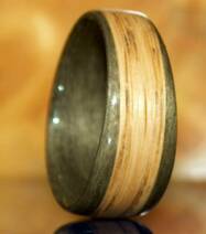 Oak and greyed maple commitment ring
