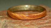 juniper heartwood ring with greyed maple liner 3mm wide