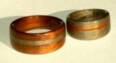 greyed maple and koa wood rings