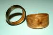 wood wedding rings oak and spruce