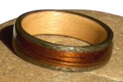 Man's Wood Ring, maple wood liner  view 3