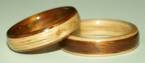 oak and koa wood rings