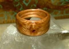 Natural oak knot ring