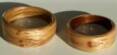 oak and cherry wood rings