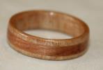 Sitka Spruce Wood Ring with a Cedar inlay. Custom design your wooden ring.