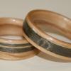 Oak Wood Rings with greyed Maple inlays