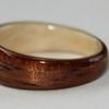 Dark Hawaiian Koa Wood Ring with a birch interior.
