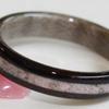 Inlaid Pink Cabachon on an African Black Wood Ring