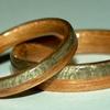 Split ring design with Madrone / Arbutus and greyed maple.