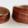 Mid toned Hawaiian Koa Wood Rings with Bamboo Interiors.