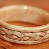 This a Maple Wood Ring with an inlaid BIRCH BARK braided inlay.