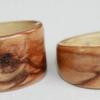 BETHLEHEM OLIVE WOOD rings, tapered with Pine liners