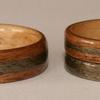 The darker primary wood in these rings is EUCALYPTUS