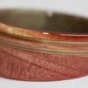 JUNIPER HEARTWOOD ring with Greyed maple liner and offset inlays of Bamboo