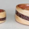 Bristlecone PINE with Juniper heartwood liners and natural garnet inlays