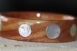 Purpleheart Wood Ring with Bethlehem Olive wood inlay