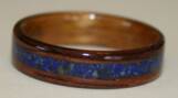 Rose wood and Black wood rings with Lapis bands