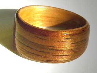 Koa and Juniper Wood Wedding Ring