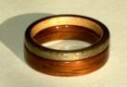 Wedding Engagement set of Koa and Greyed Maple  Gallery Am