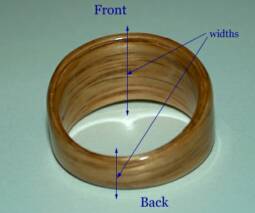 wood ring width and tapering