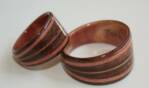 Greyed Maple and Koa Wood Rings  Gallery Q