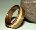 Walnut, Greyed Maple and Birds Eye Maple ring